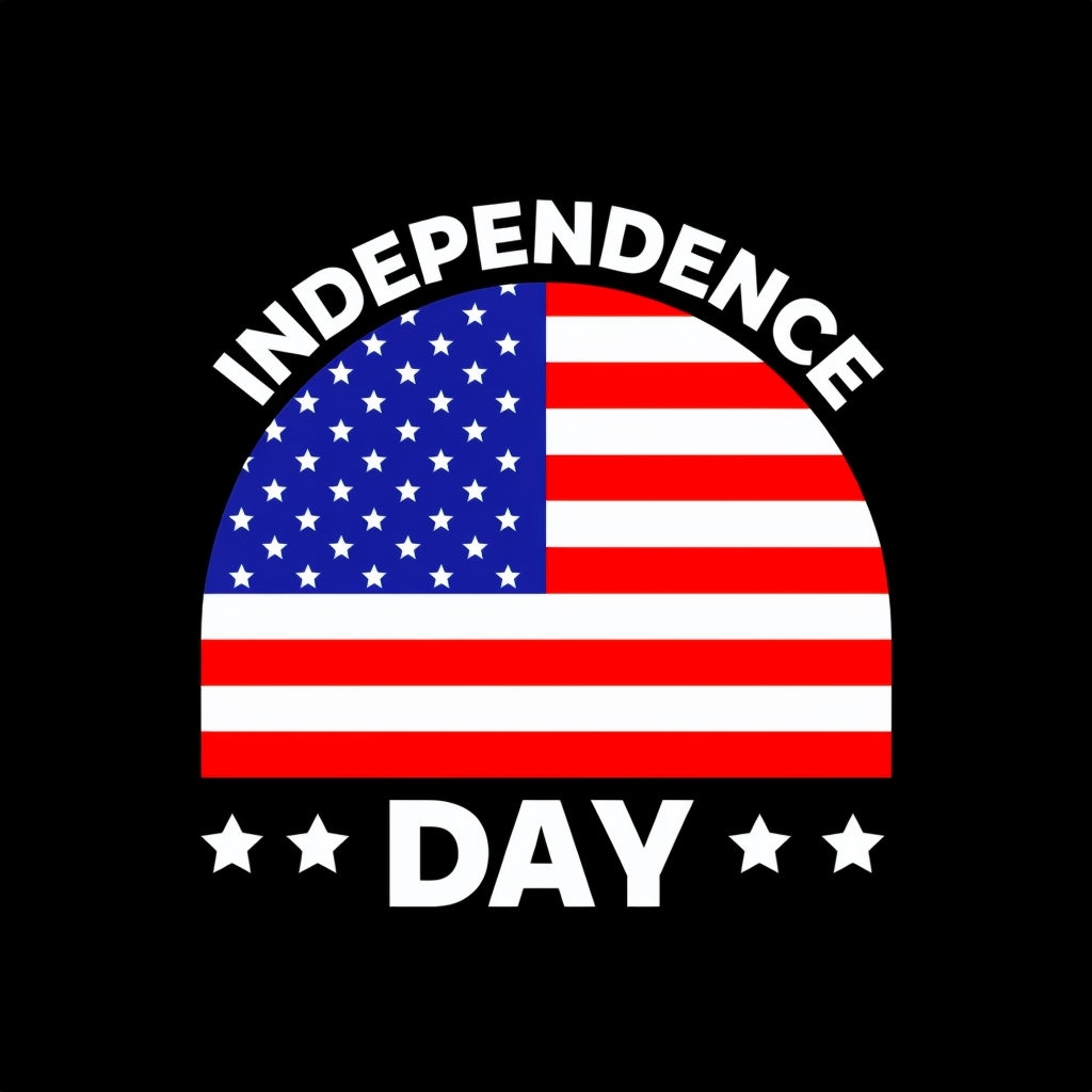 Patriotic Independence Day Graphic Design T-Shirt
