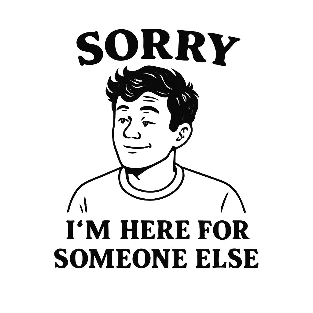 Humorous Comic-Style Sorry Message Character Sticker