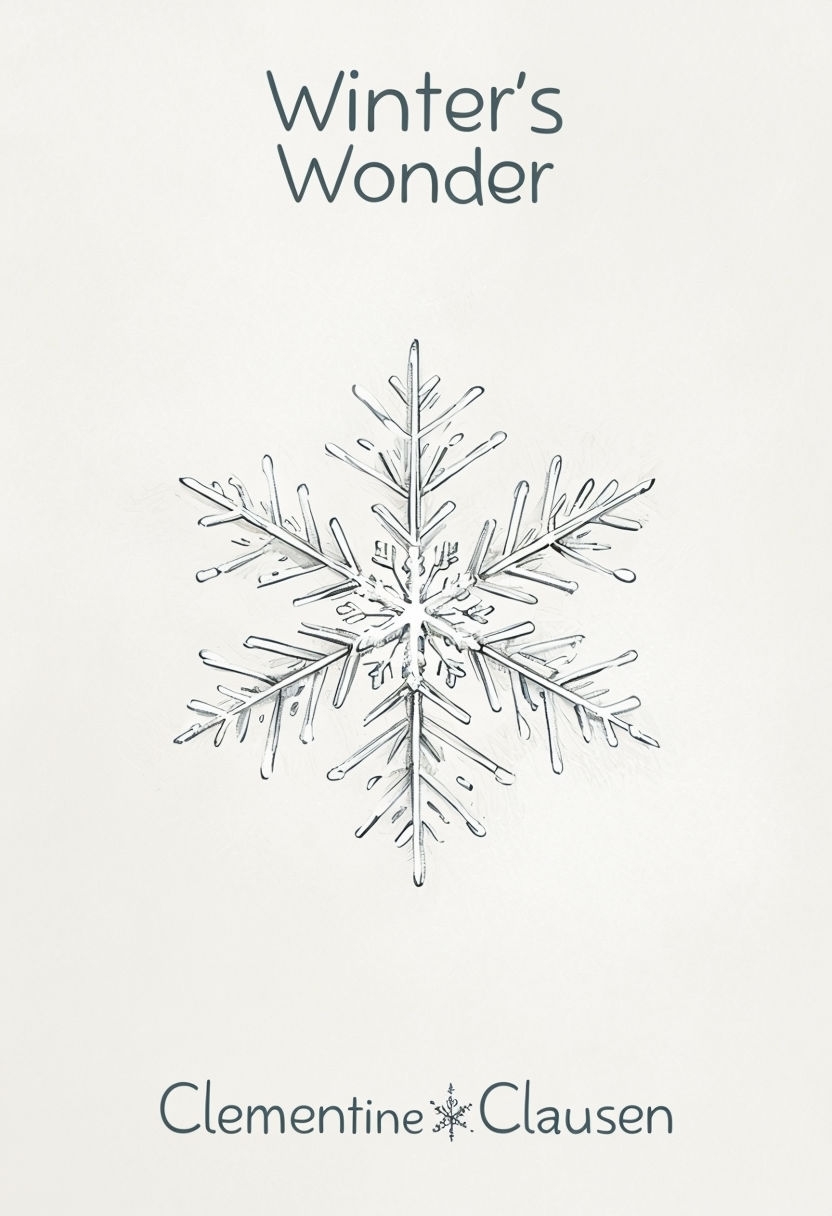 Delicate Snowflake Design for Winter's Wonder Children's Book Cover