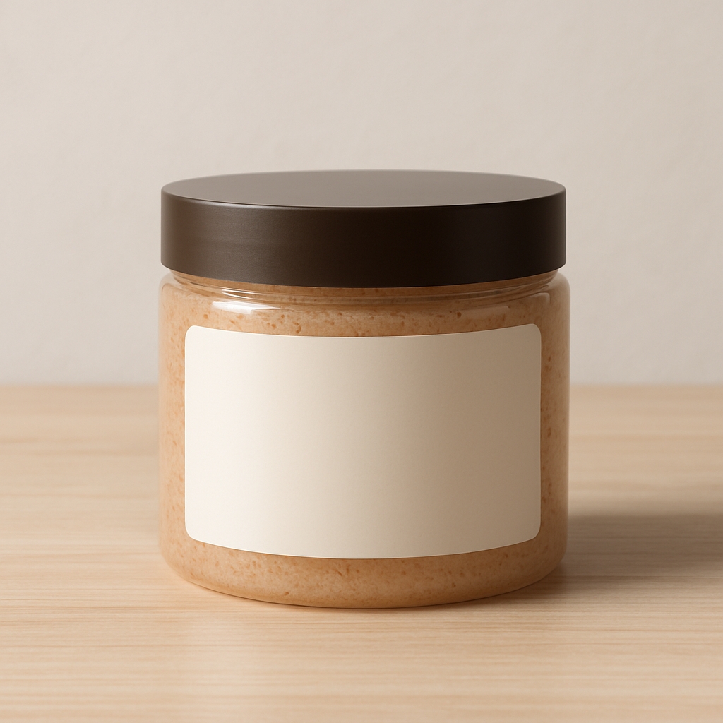 mockup of a exfoliant cosmetic container