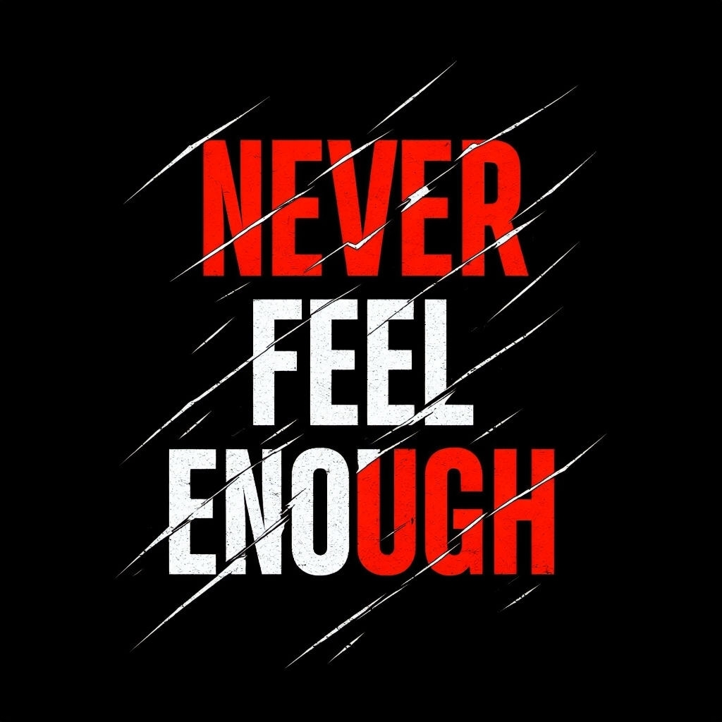Never Feel Enough Motivational Typography T-Shirt