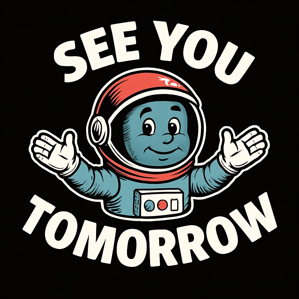Cheerful Retro Astronaut Illustration with Thumbs Up T-Shirt