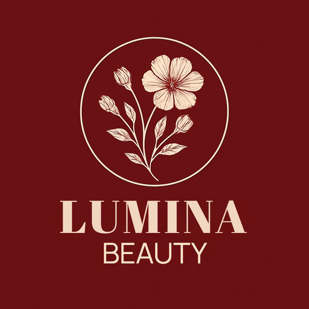 Elegant Minimalist Floral Logo for Lumina Beauty