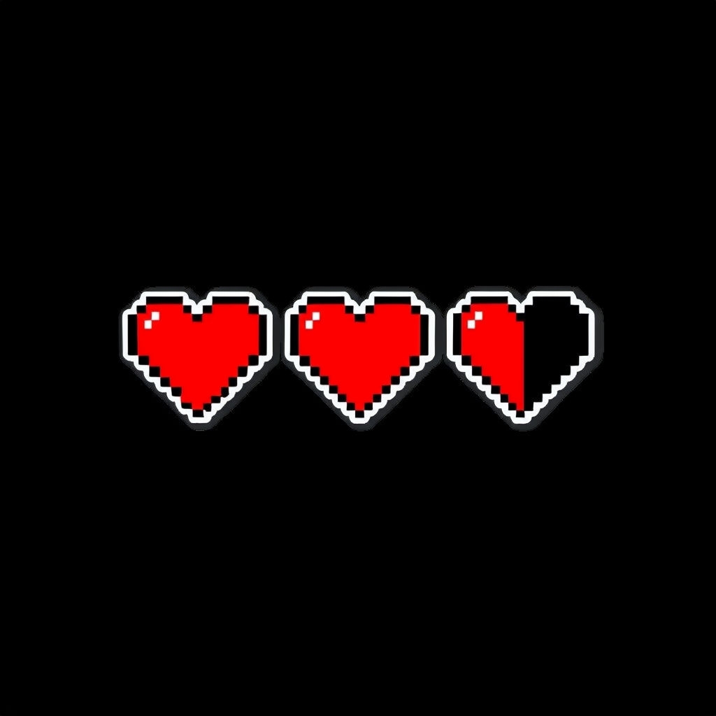 Pixelated Heart Progression Artwork T-Shirt