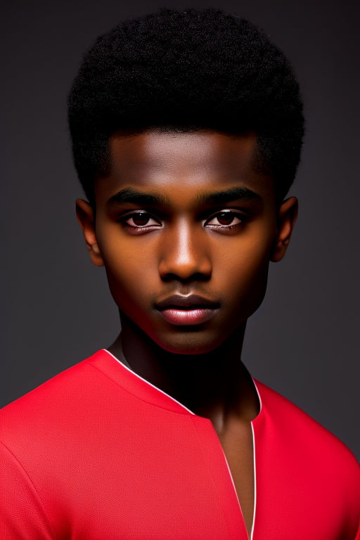 Young dark-skinned fine looking young boy by Ellis Mbeku - Playground