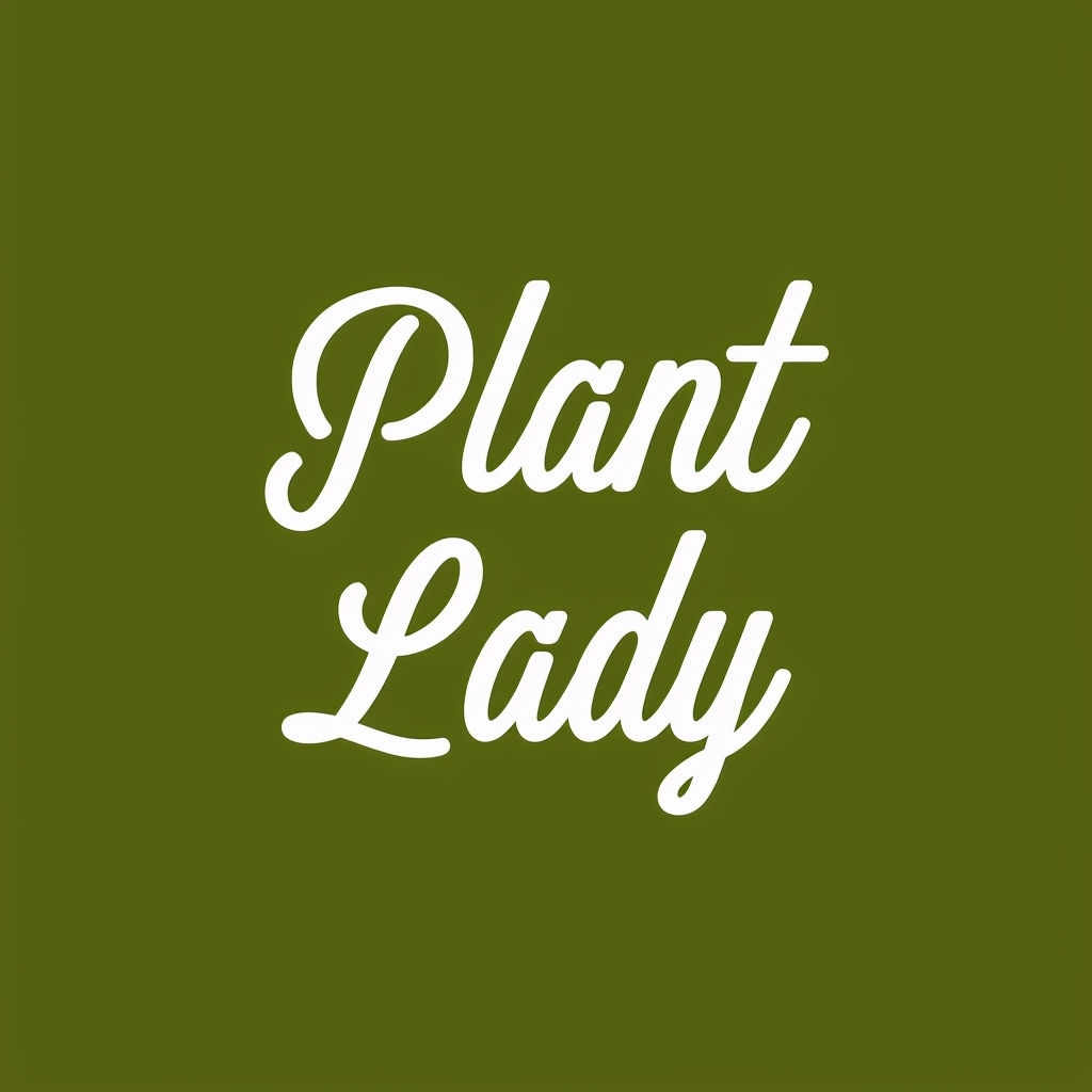 Olive Green 'Plant Lady' Cursive Typography Cap