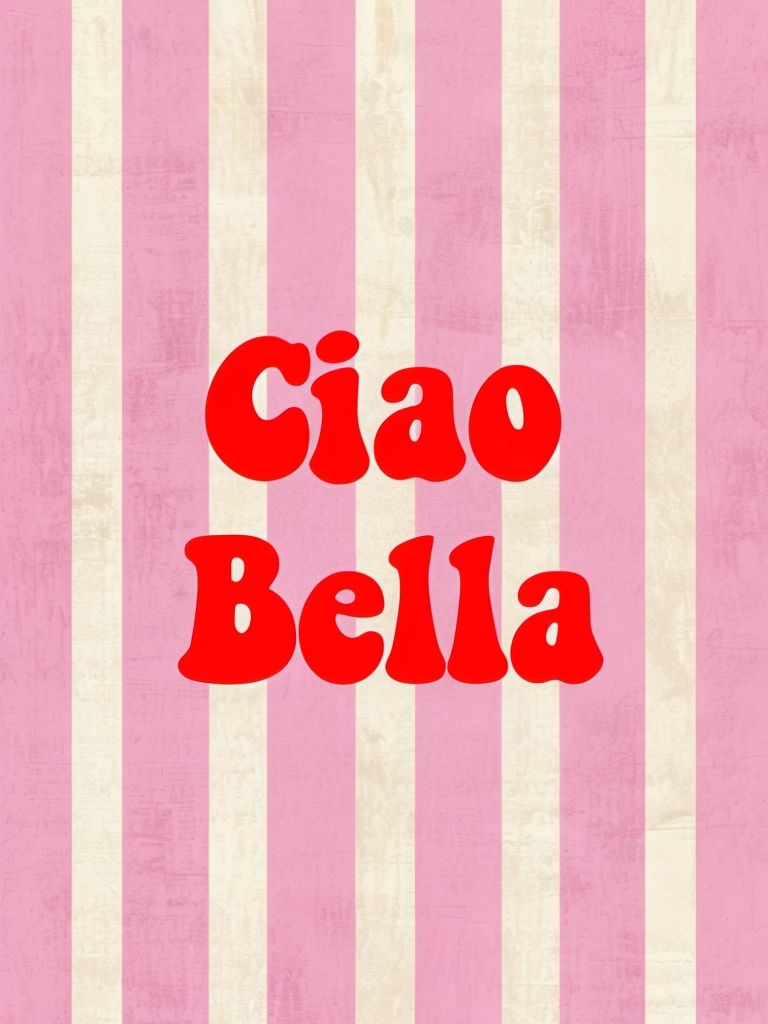 Ciao Bella Minimalist Striped Design Phone Case Cover