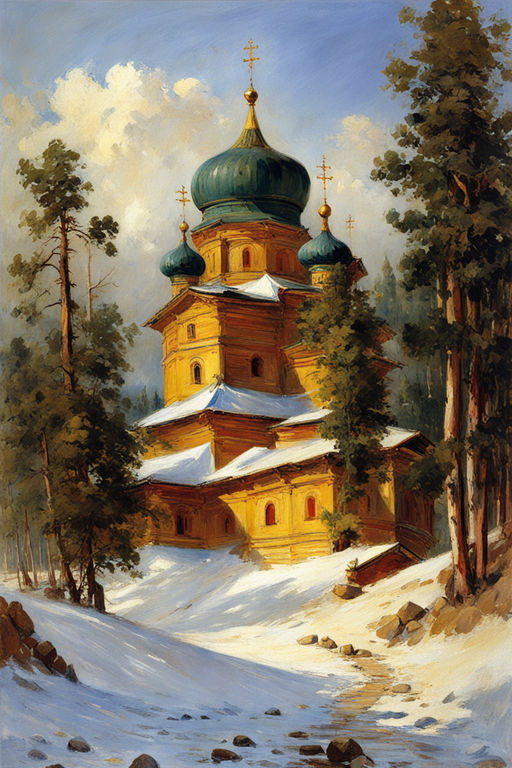 19th century monastery in Buryatia by Ilya Repin by Escodrion - Playground