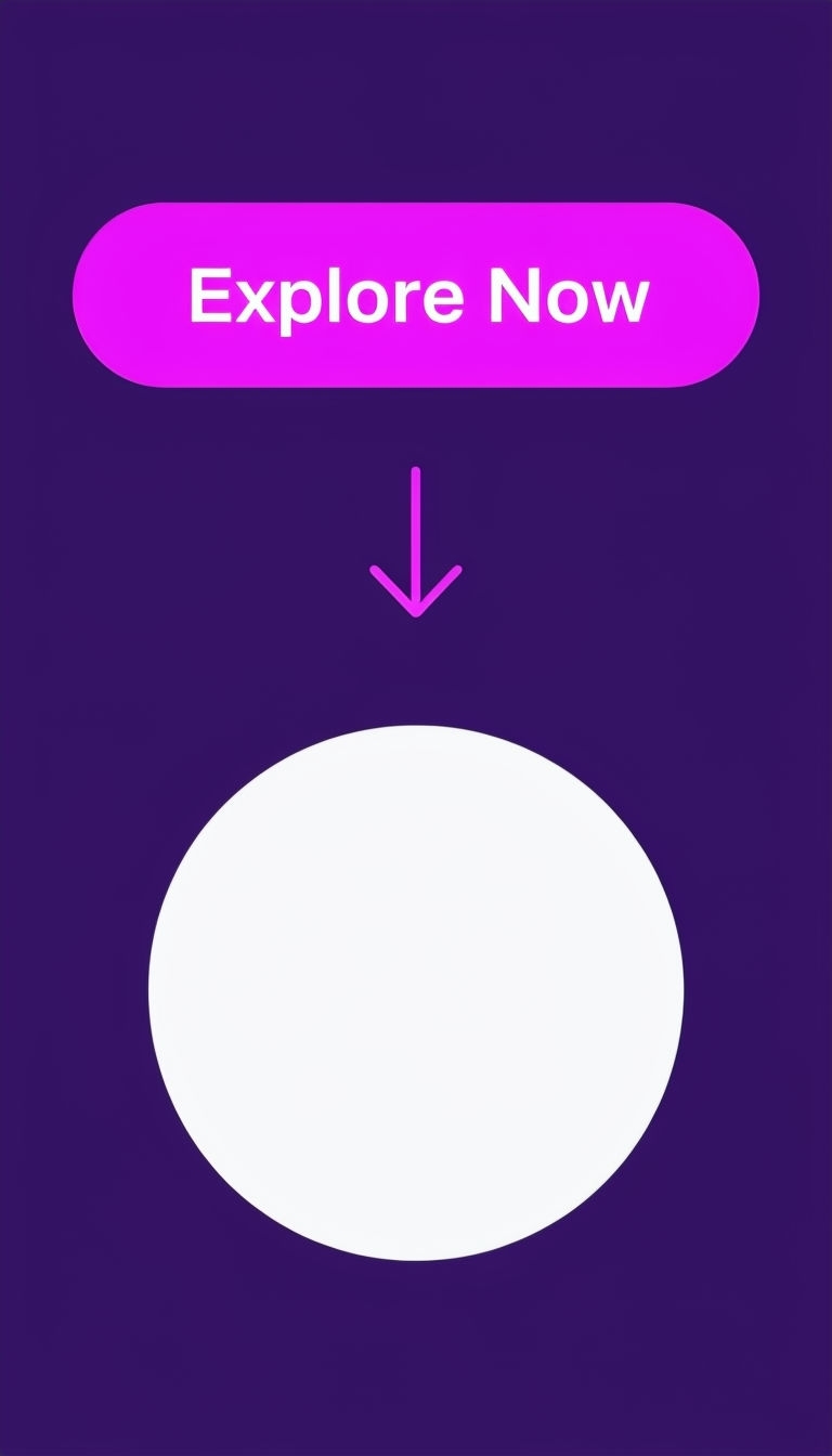 Minimalist Explore Now Button on Deep Indigo Background Social Media Post