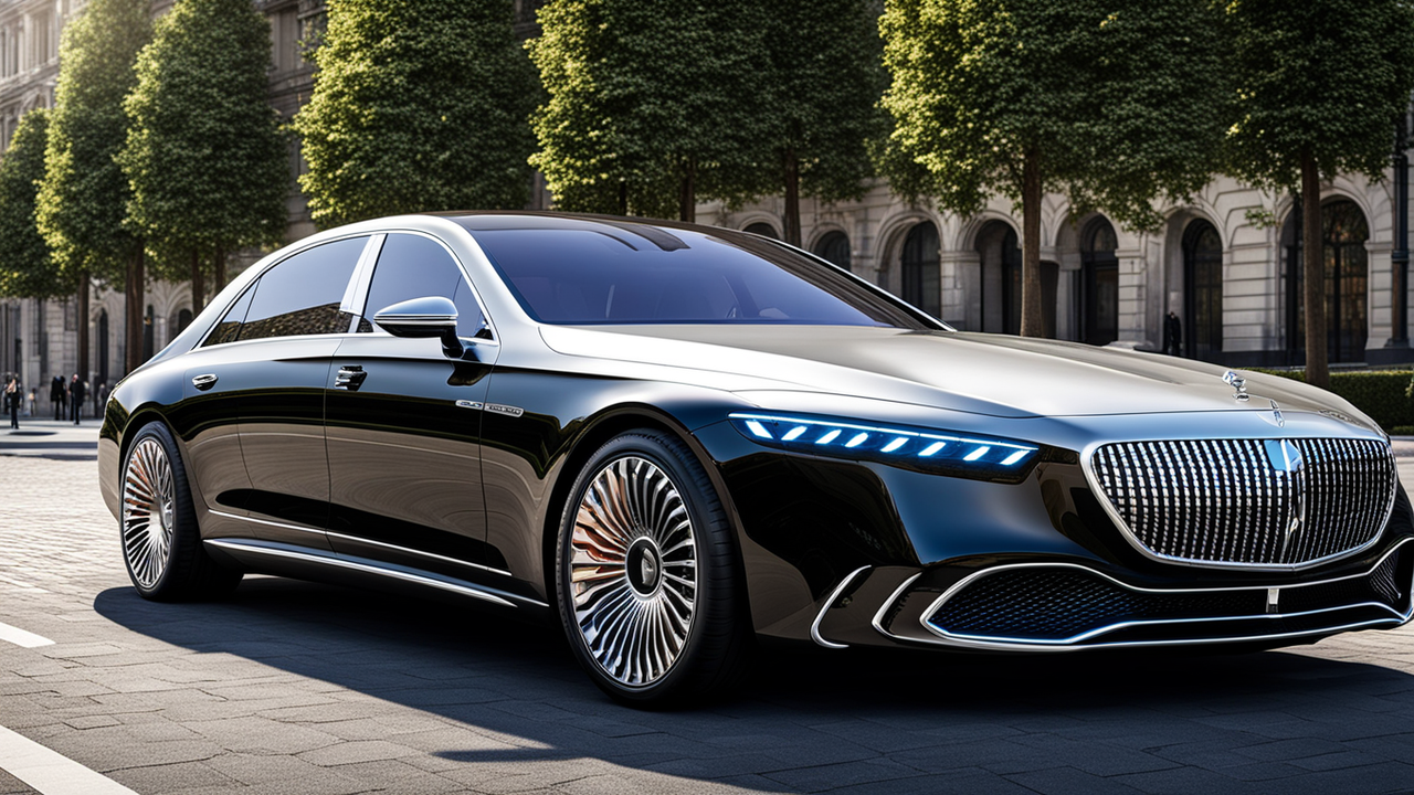 Create a fully realistic image of the new 2024 Mercedes-Mayb... by ...