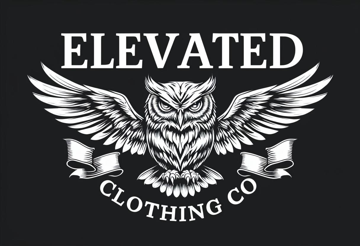 Vintage Owl Elevated Clothing Company Logo Design - Playground