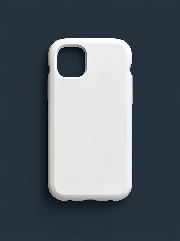 Minimalistic White Smartphone Case Product Photography Mockup