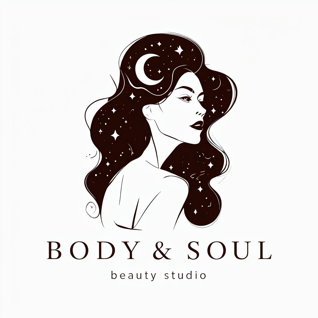 Elegant Women's Profile Logo for Body & Soul Beauty Studio