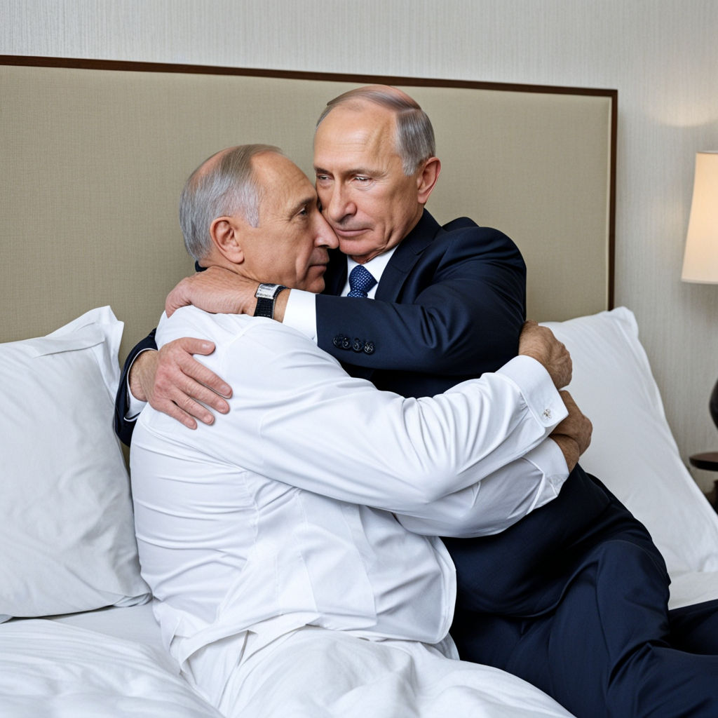 Vladimir Putin hugging Benjamin Netanyahu in bed. by Ms Unformation ...