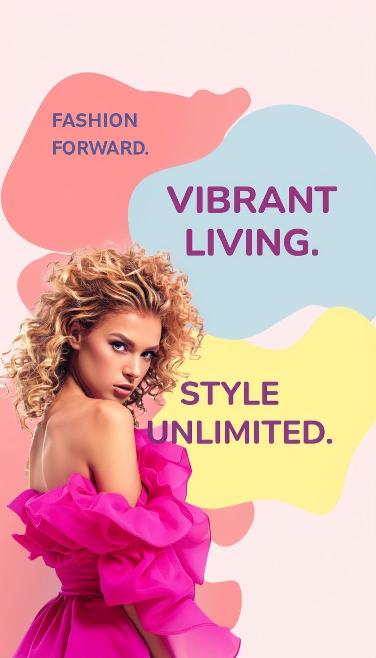 Vibrant Living Fashion Forward Advertisement Design Ads