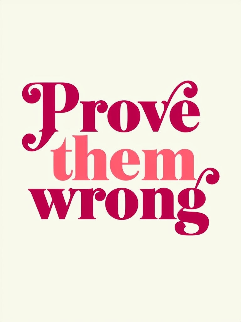 Prove Them Wrong Motivational Typography T-Shirt