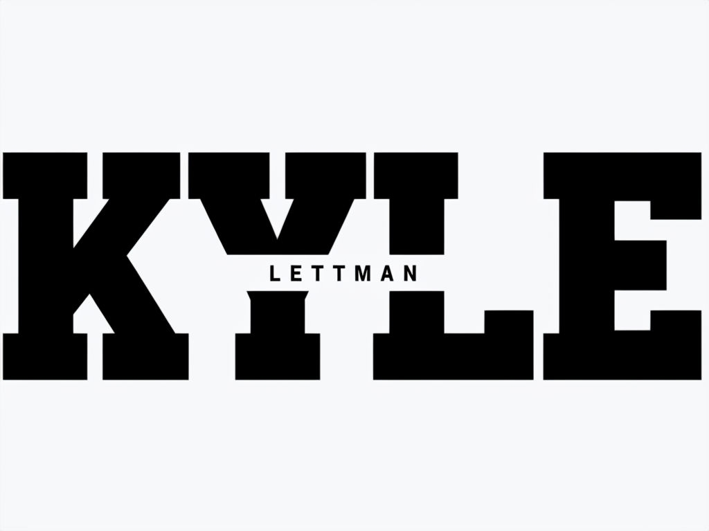 Bold Kyle Lettman Logo Design on White Background for Hats