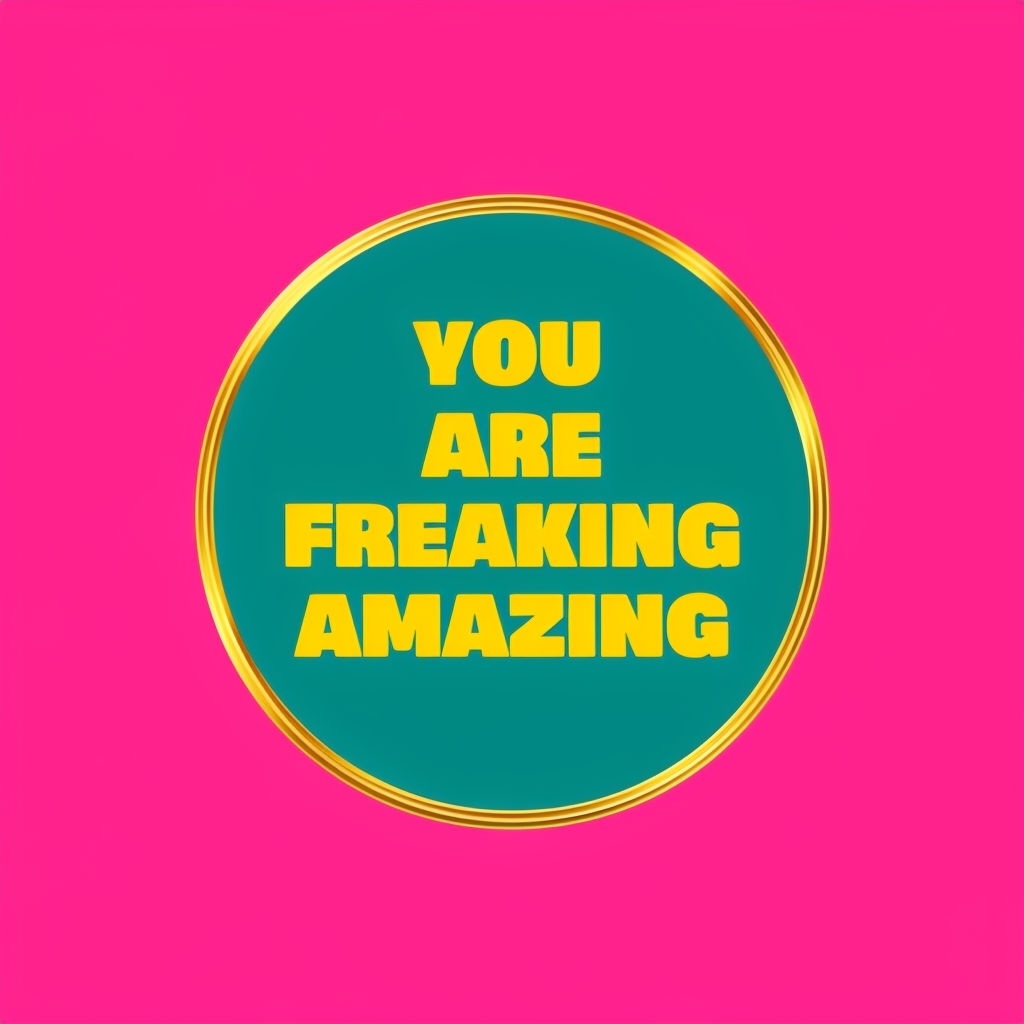 Vibrant You Are Freaking Amazing Graphic Social Media Post