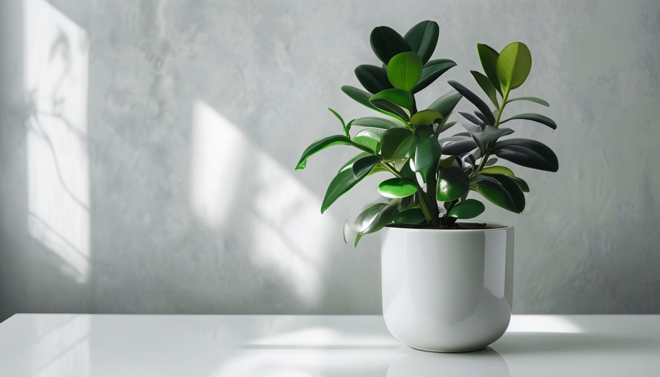 Modern Minimalist Indoor Plant Photography for Virtual Backgrounds