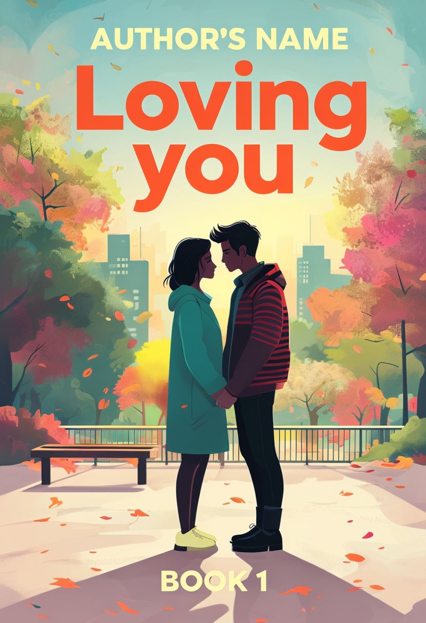 Romantic Autumn Illustrations for Loving You Book Cover Design EBook Cover