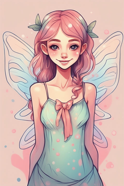 A cute cute skinny fairy full body naughty girl face by Leandro Paiva ...