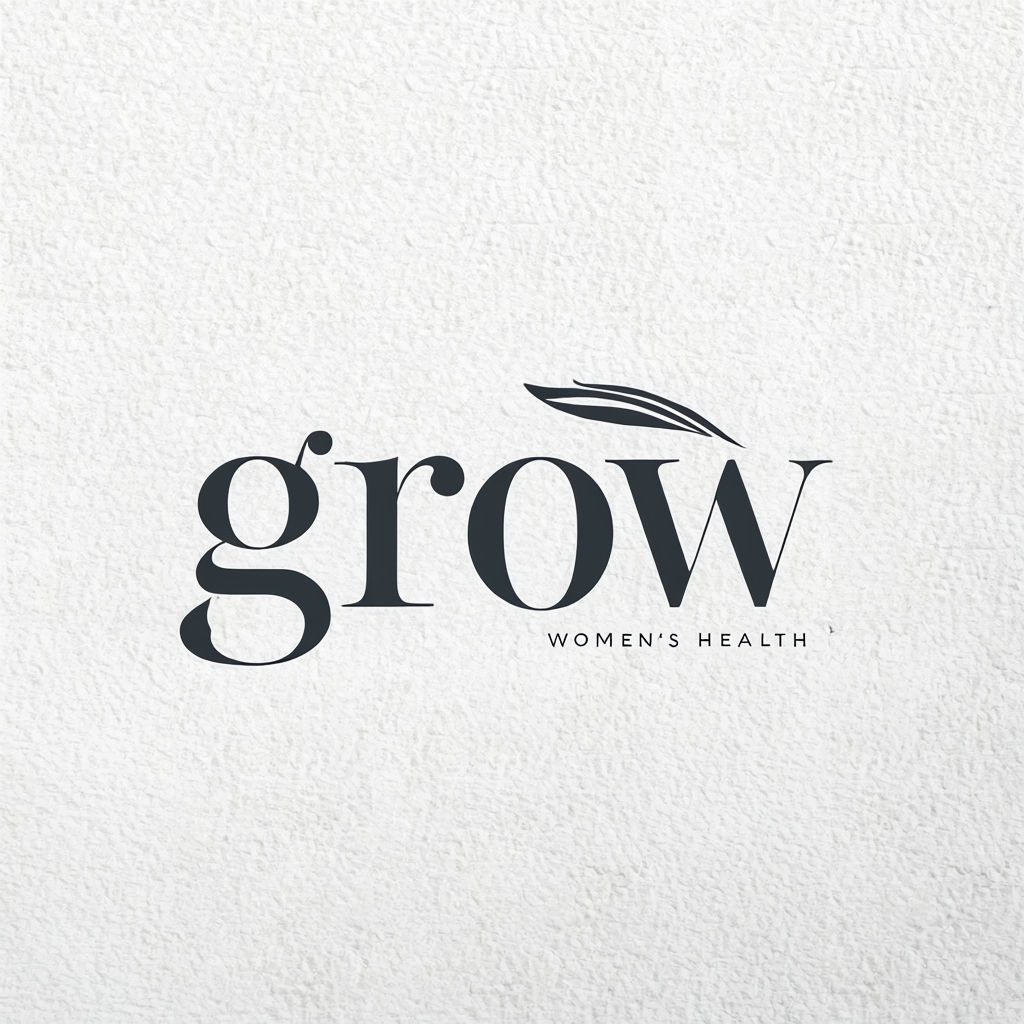 Elegant Minimalist Grow Logo with Women's Health Text