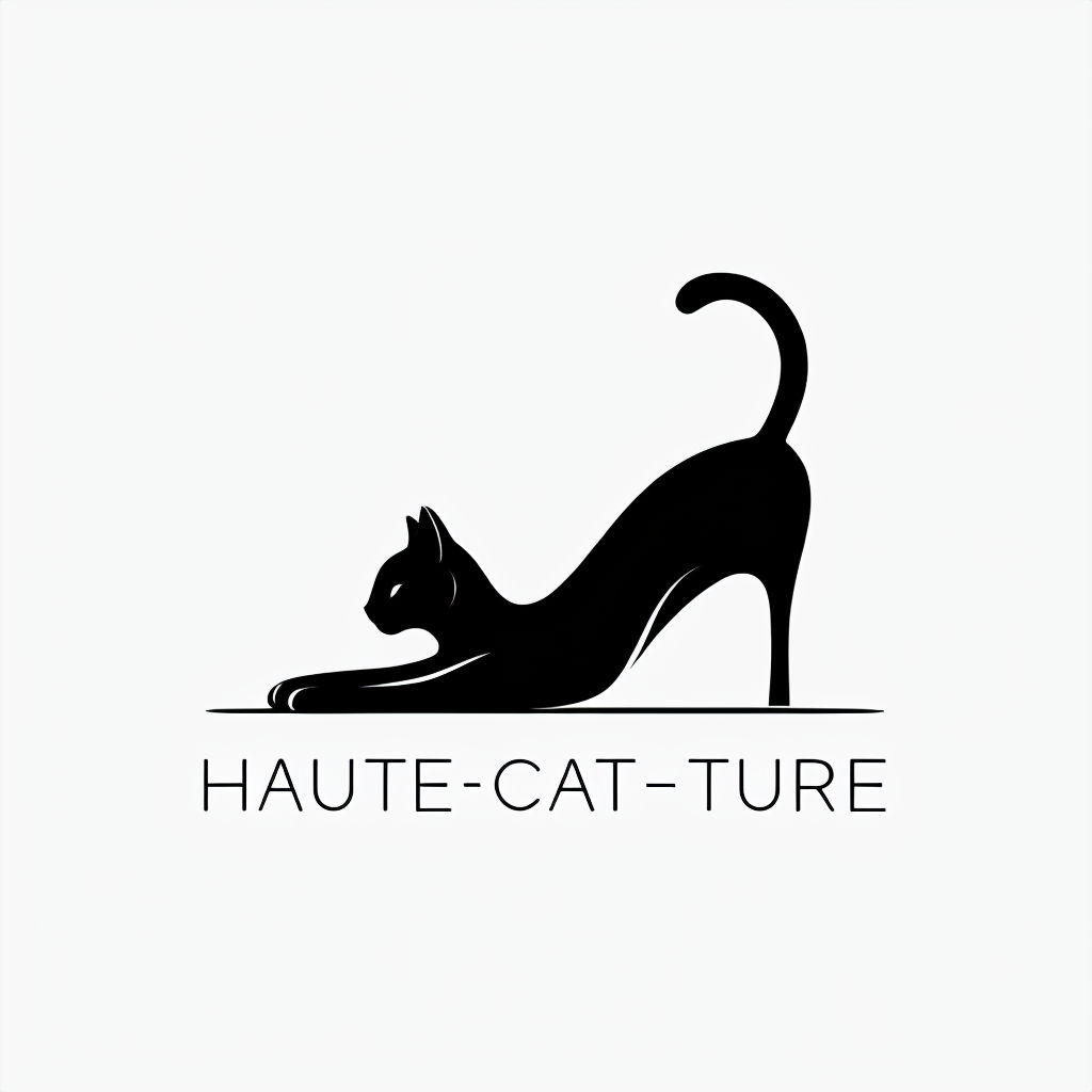 Playful Black Cat High-Heeled Shoe Logo Design for Fashion Branding Logo