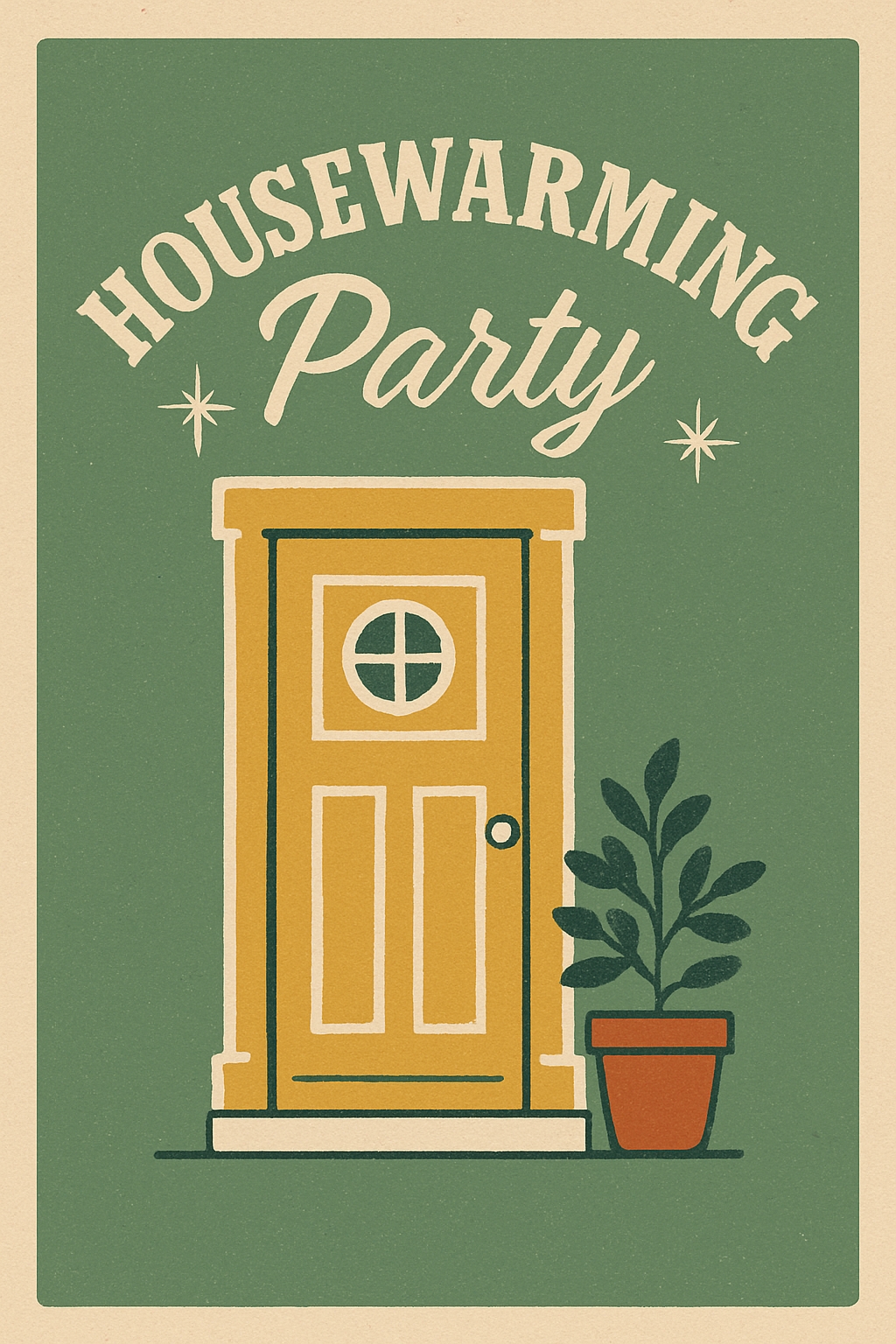 Vintage Housewarming Party Invitation Design with Elegant Details Cards & Invites