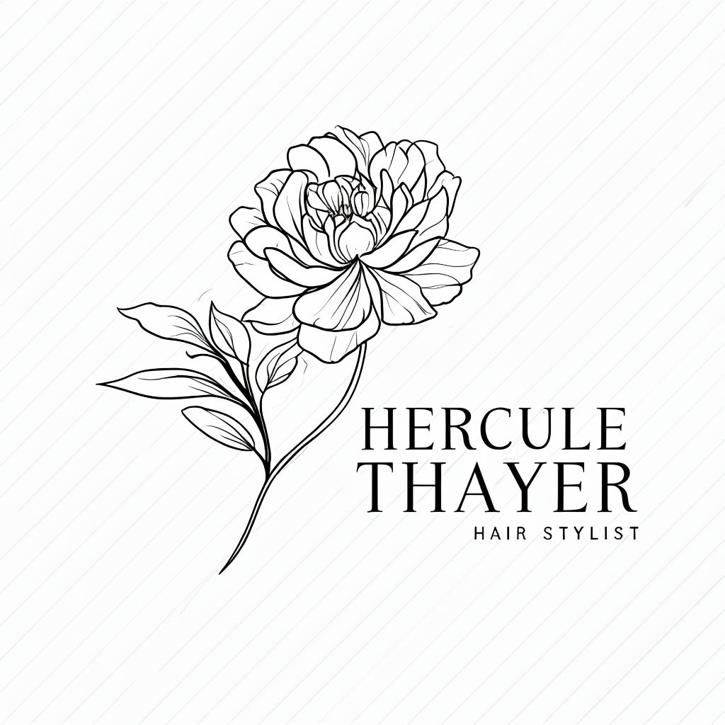 Elegant Floral Hair Stylist Logo Design for Professionals