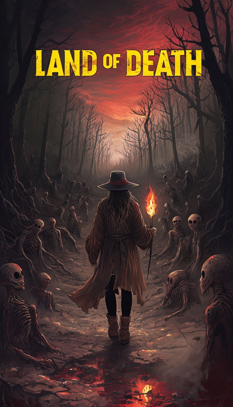 Lone Figure in Haunting Landscape of Death Fantasy EBook Cover