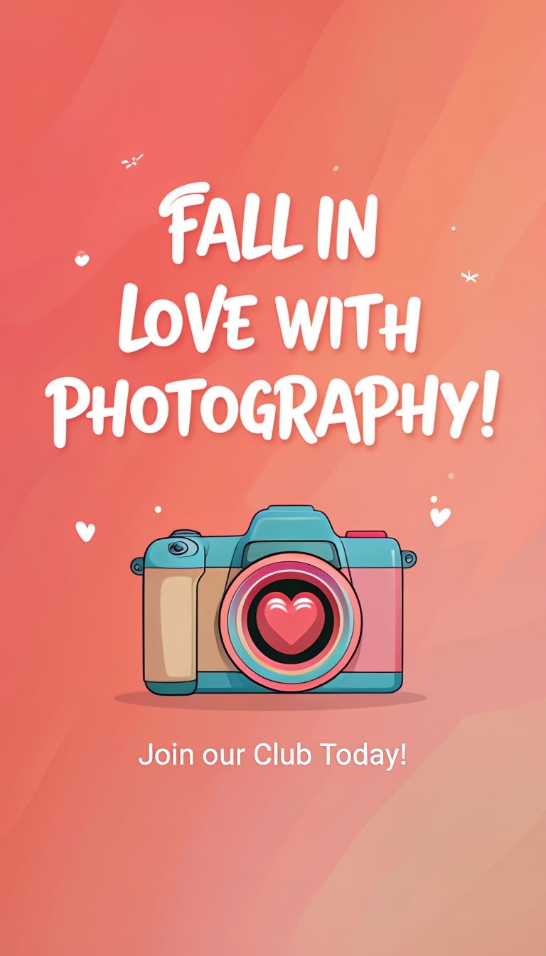 Vibrant Fall in Love with Photography Instagram Story Design