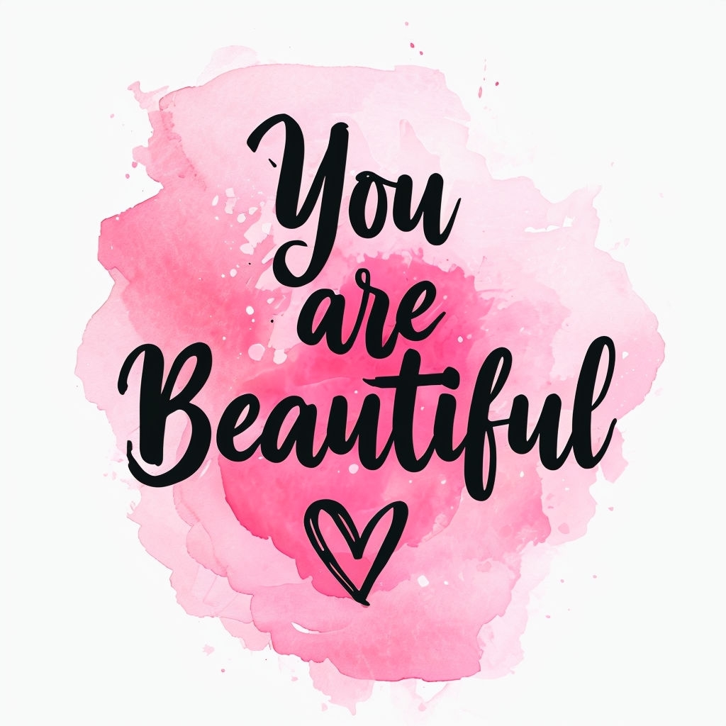 You Are Beautiful Motivational Watercolor Art Mug