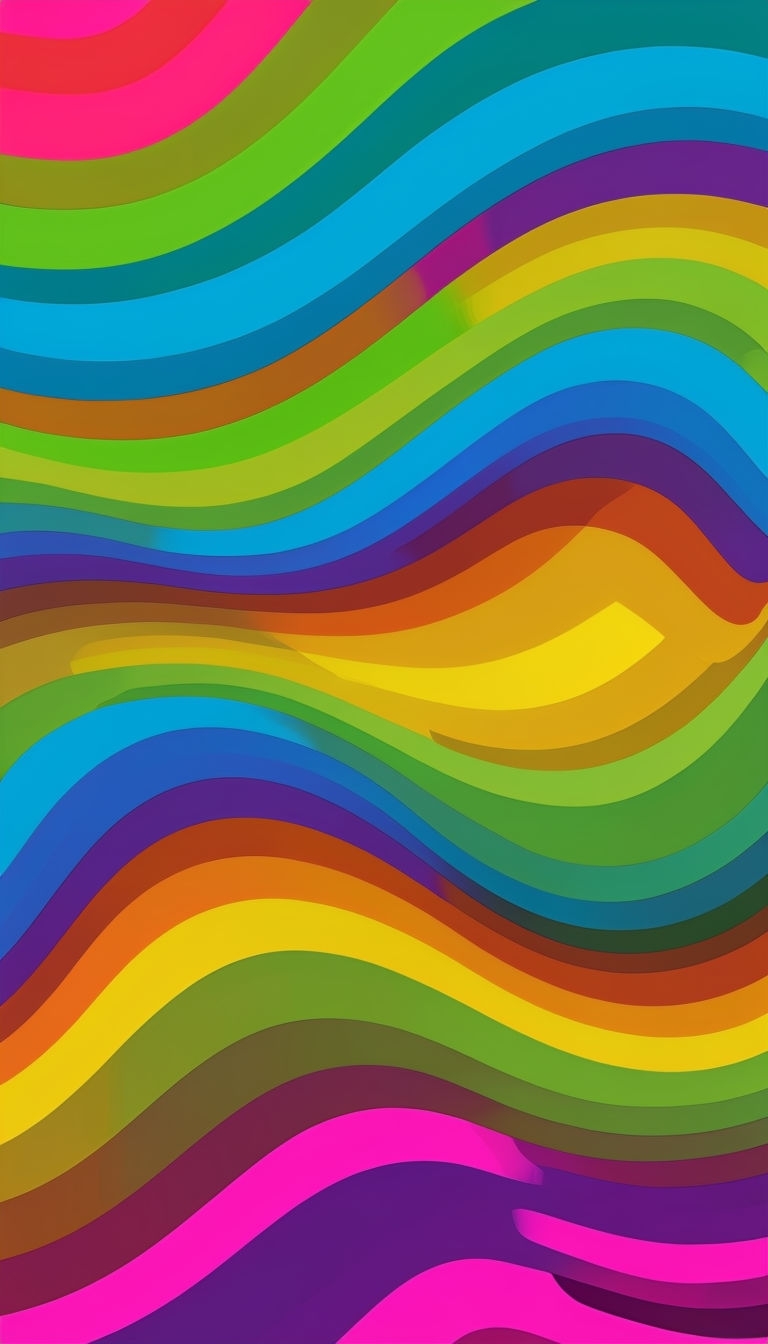 Colorful Curved Stripes Op-Art Inspired Phone Case Cover