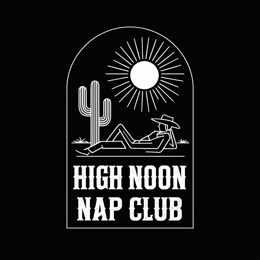 High Noon Nap Club Minimalist Western Logo T-Shirt