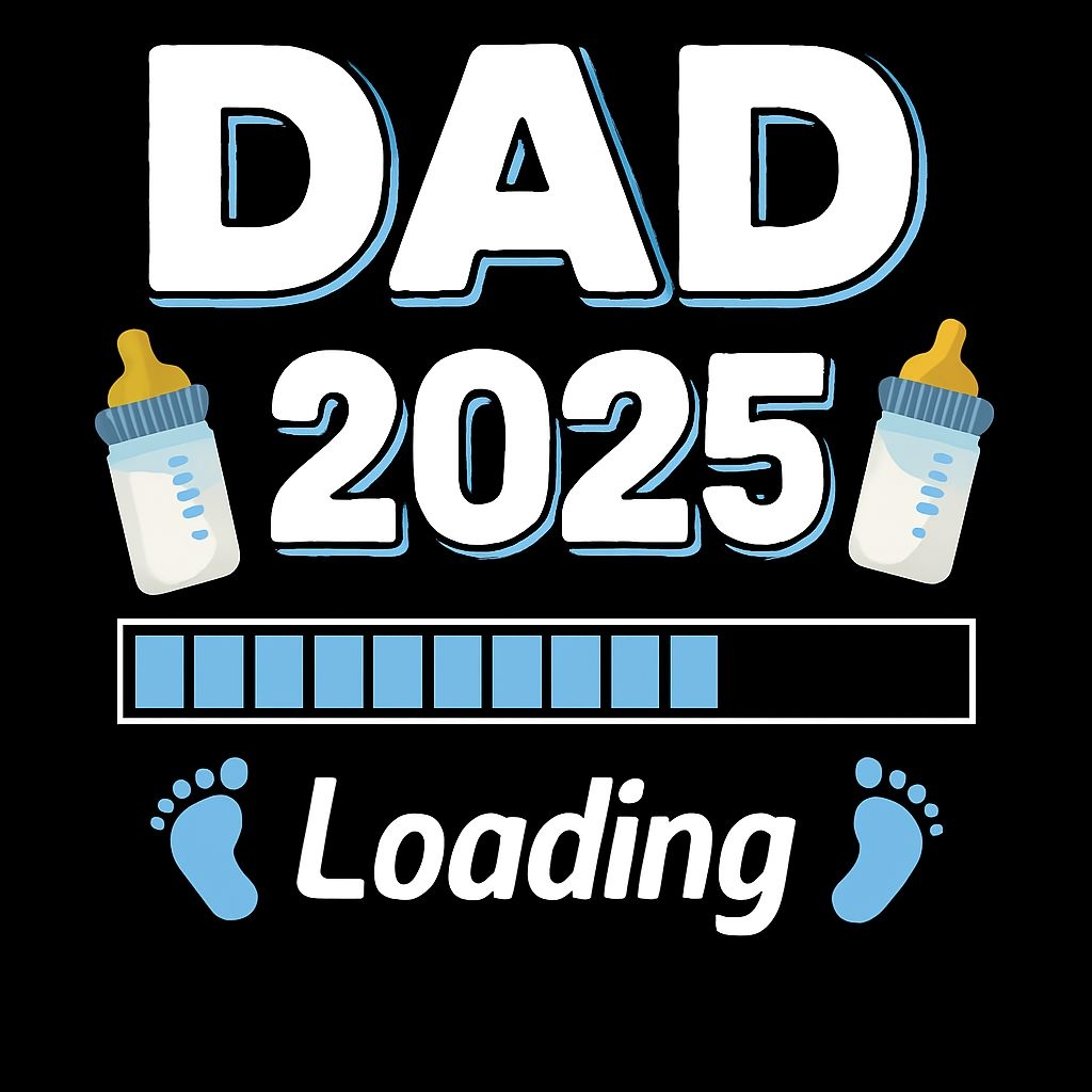 Modern Dad 2025 Loading Graphic T-Shirt