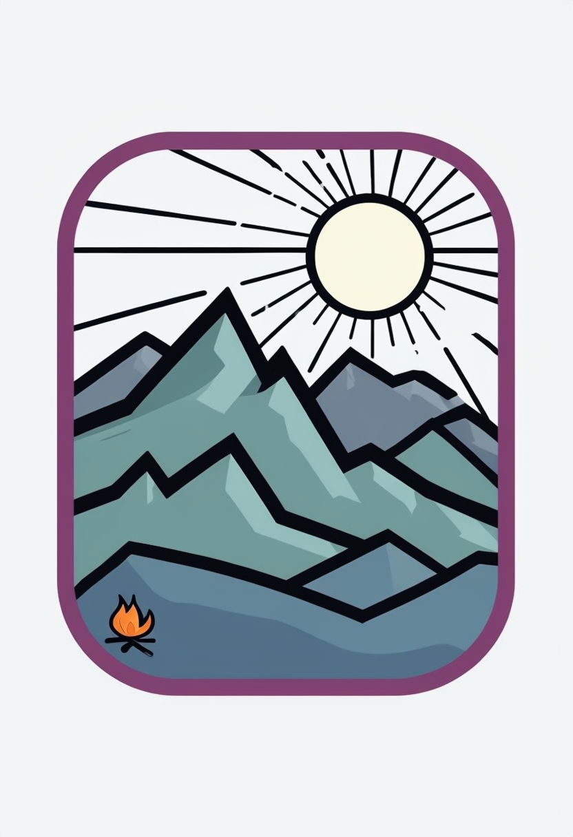 Serene Mountain Landscape with Moon and Campfire T-Shirt