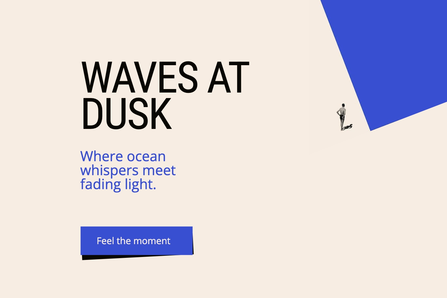Modern Minimalist Waves at Dusk Graphic Design Banner