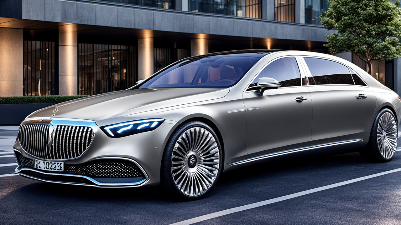 Create a fully realistic image of the new 2024 Mercedes-Mayb... by ...