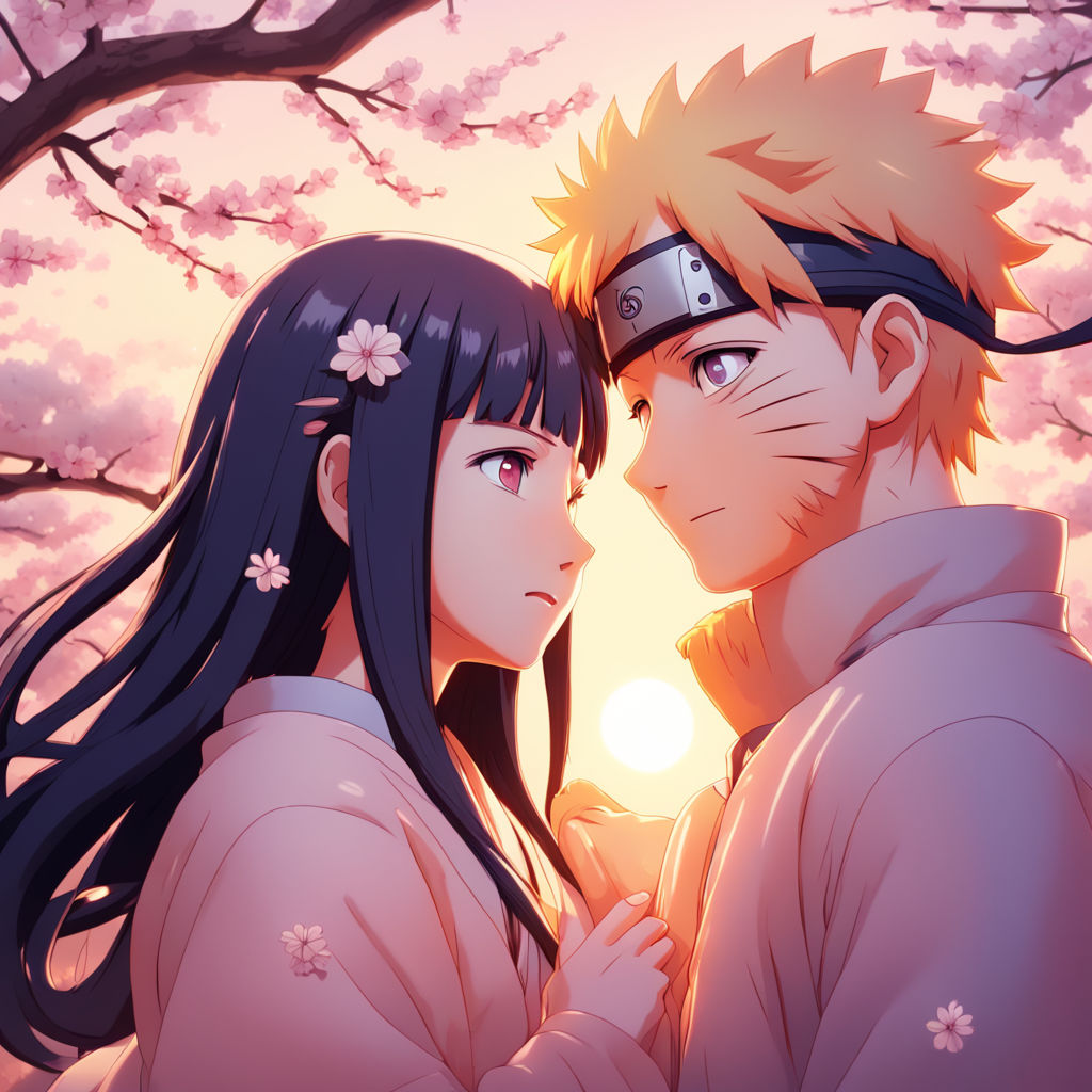 naruto and hinata kiss realitic