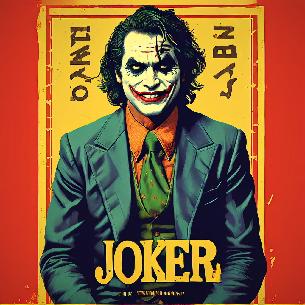 Joker movie poster reimagined as a vintage 1980s Indian film... by ...