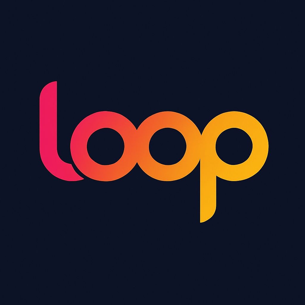 Modern Loop Logo Design with Vibrant Gradient Colors
