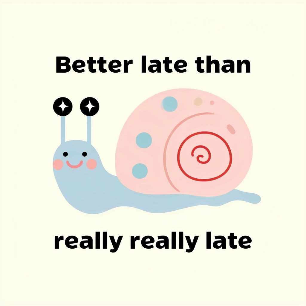 Playful Cartoon Snail with Fun Text T-Shirt