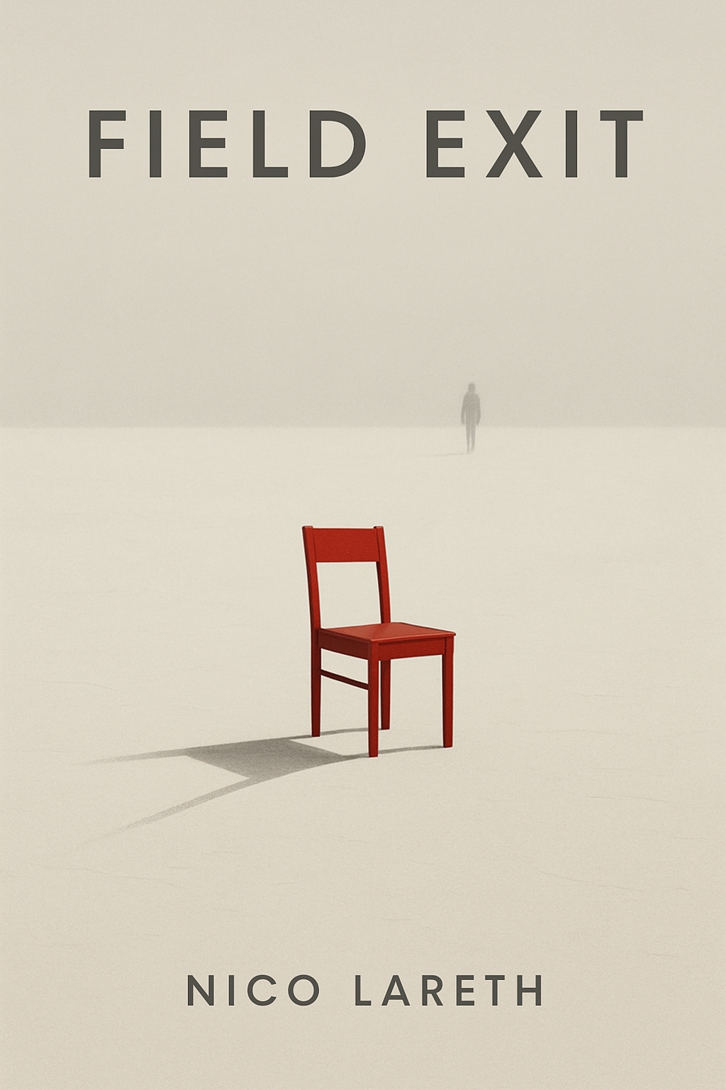 Minimalist Red Chair Field Exit Book Cover Design by Nico Lareth EBook Cover