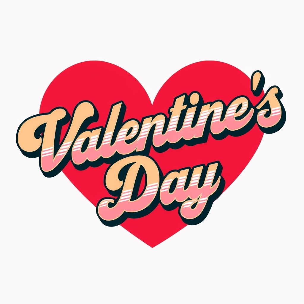 Elegant Red Heart With Banner For Valentine S Day Social Media Post Playground