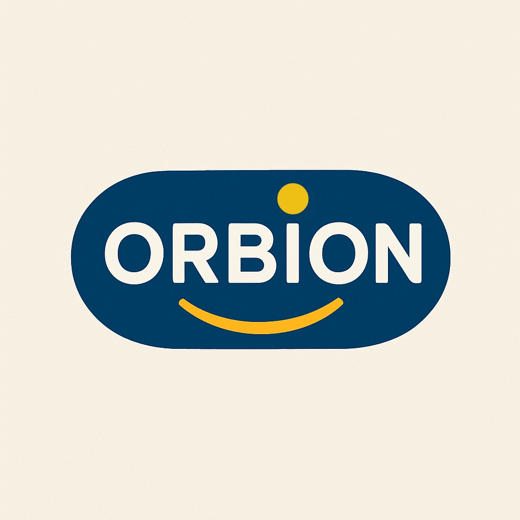 Minimalist ORBION Logo with Bold Font and Friendly Design Logo