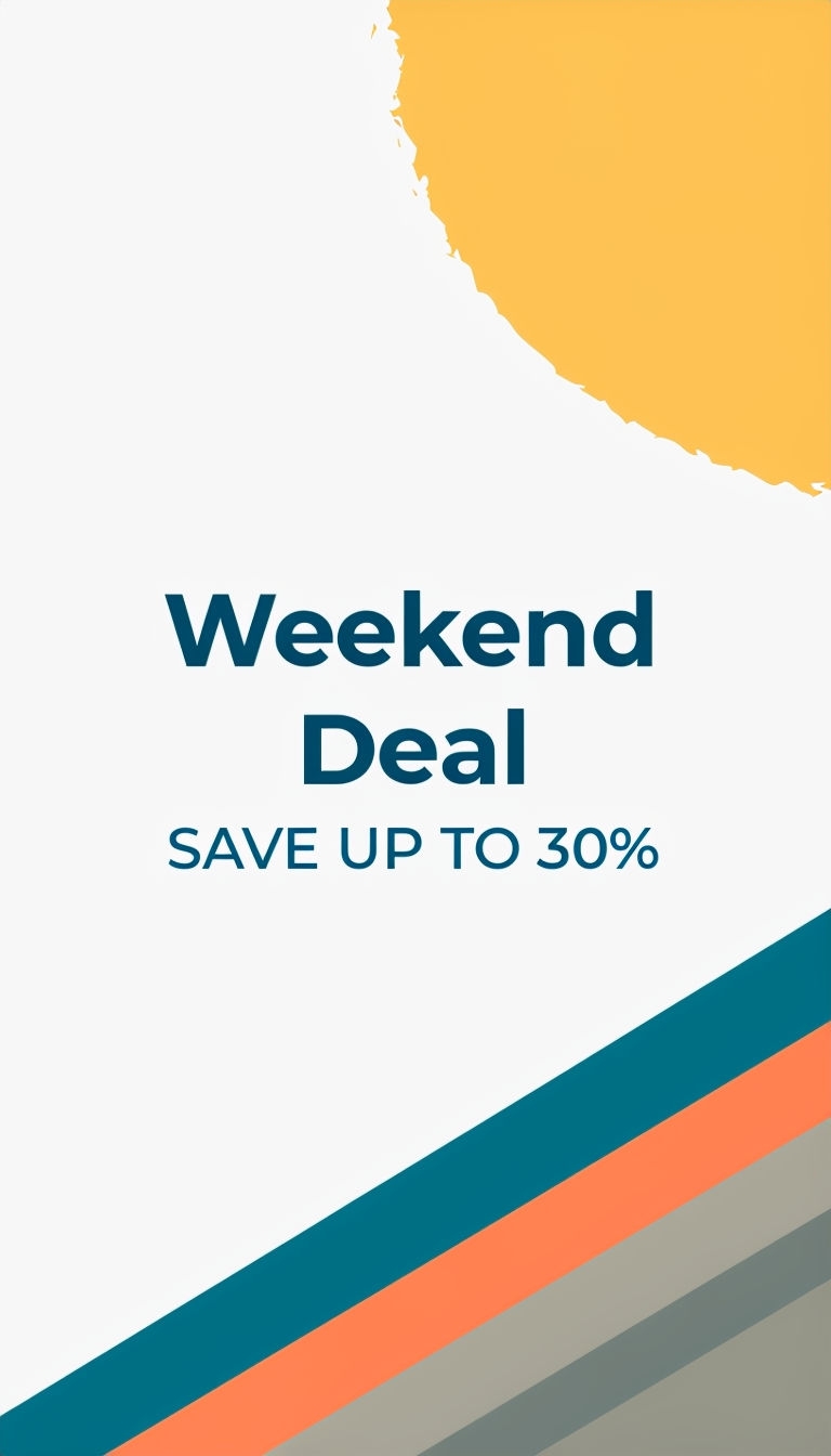 Modern Weekend Deal Sale Advertisement with Vibrant Colors Ads
