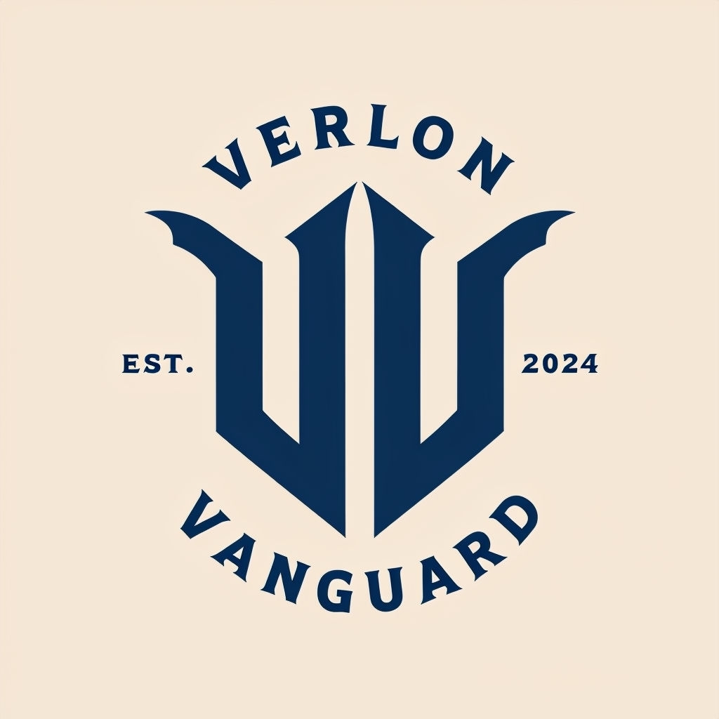 Modern Gothic Vv Monogram Logo Design with Text Elements Monogram