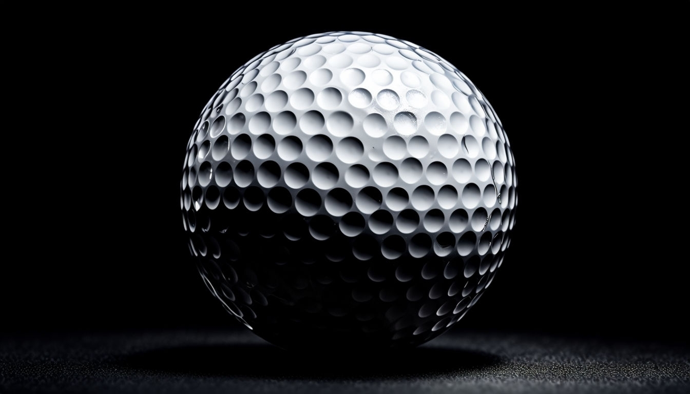 Dramatic Black and White Golf Ball Photography Virtual Backgrounds