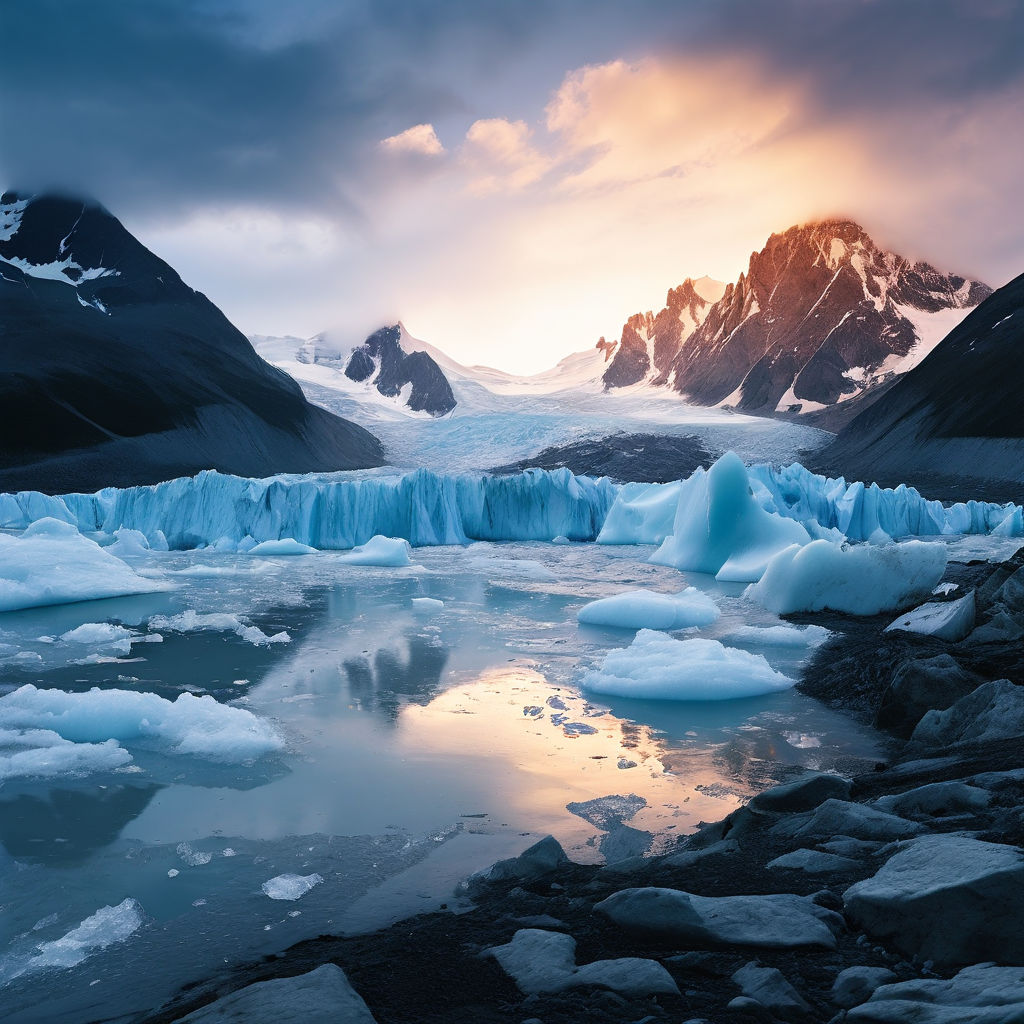 Melting glaciers due to the climate crisis by Selina Engelmann - Playground