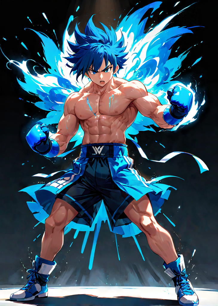 Full body Anime character depicting a very muscular fit man ... by ...